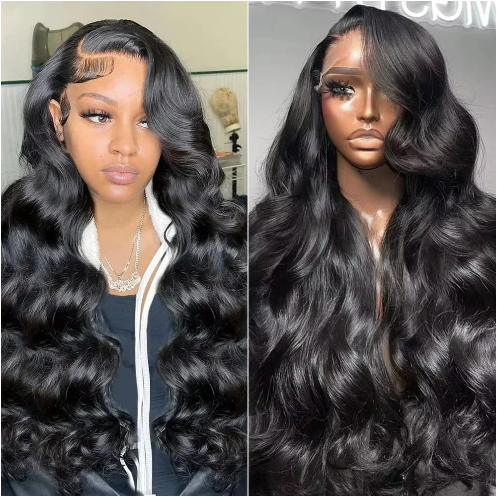 

13x4 13x6 HD Прозрачный парик из 100% человеческих волос на кружеве 30 40 дюймов Объемная волна Кружева Фронтальная бразильская предварительно сорванная парик для женщин