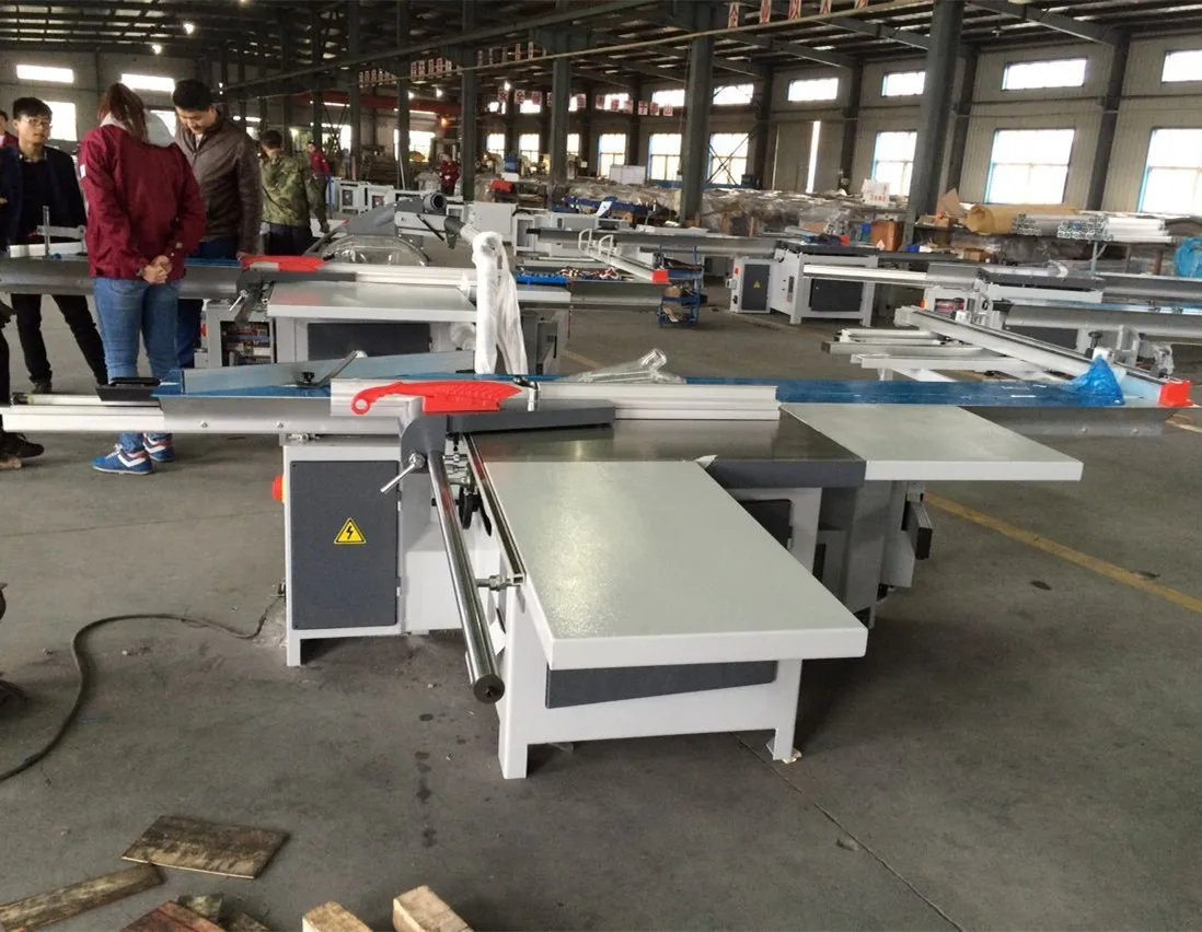 Woodworking Melamine Vertical Precision Panel Sliding Circular Table Cutting Saw Tilt 45 Degree Double Blades Sawing Machinery
