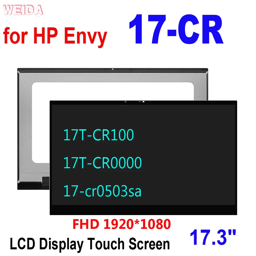 17.3'' FHD for HP Envy 17-CR Series 17T-CR100 17T-CR0000 17-CR0013DX FHD LCD Display Touch Screen Digitizer Assembly No Frame