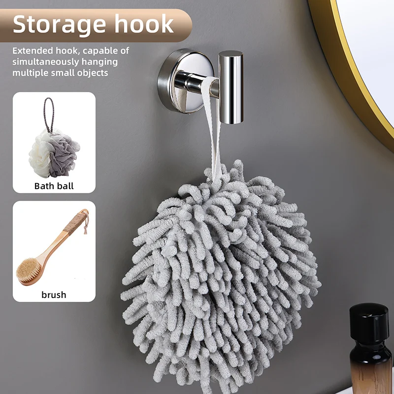 Silver Bathroom Hardware Set Accessories Stainless Steel Towel Rack Toilet Paper Holder Hook Bathroom Shelf Organizer Set