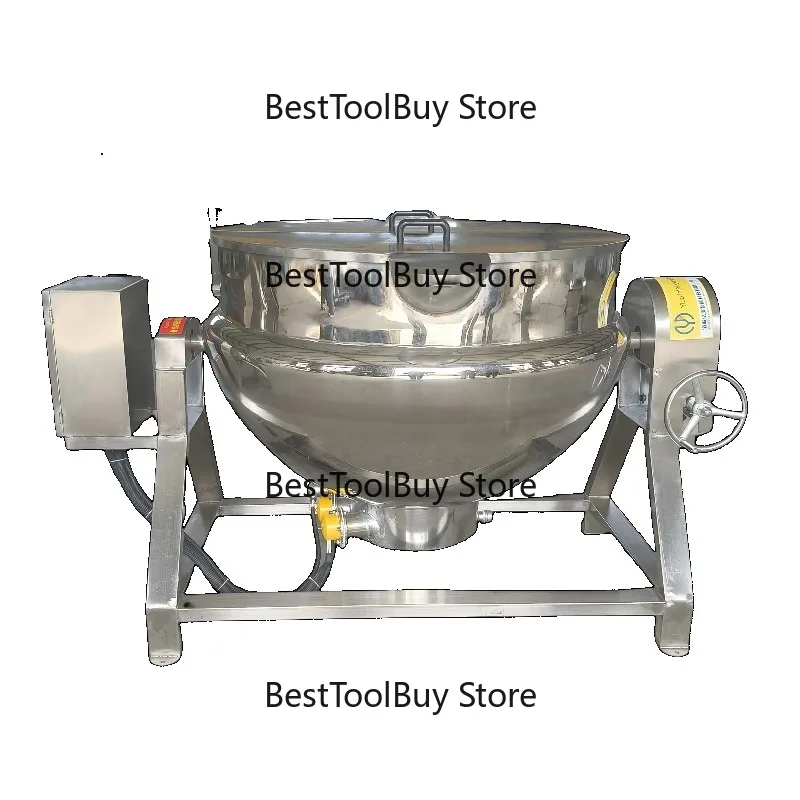 

Heated Automatic Self Stirring Cooking Pot Paste Sauce Jam Steam Electric Heating Jacket Cooking Kettle With Mixer