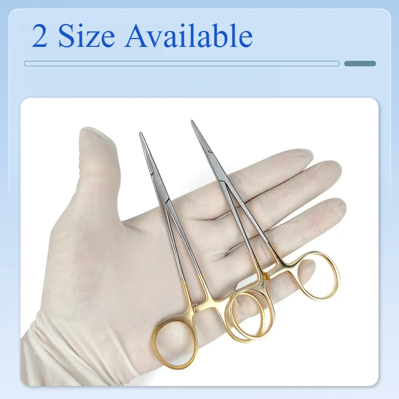14cm 16cm Stainless Steel Golden-Handle Needle Holder Surgical Plier Scissors Dental Needle Holder Multifunctional Instrument