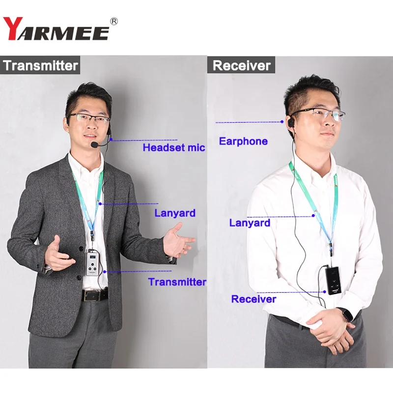 YARMEE professional travel company tour guide system wireless tour guide system whisper tour guide system