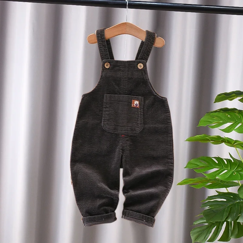 DIIMUU Baby Boys Overalls Girls Casual Pants 1-4T Infants Toddler Kids Trousers Spring Autumn Clothing Cotton Long Wear