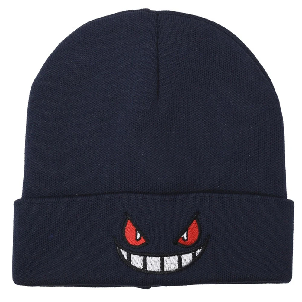 1pc Embroidered Knitted Hat Popular American Anime Cartoon Embroidered Knitted Autumn/Winter Warm Hat Urine Knitted Hat