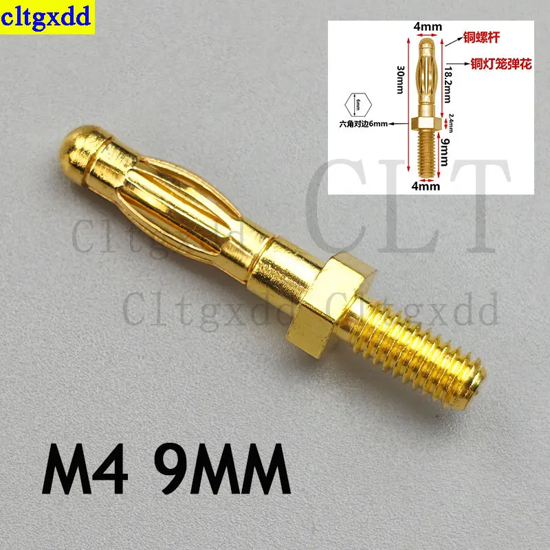 Cltgxdd 10piece/set 3mm/4mm lantern-shaped banana plugs with M3, M4 M5 threaded male connectors for audio plug DI