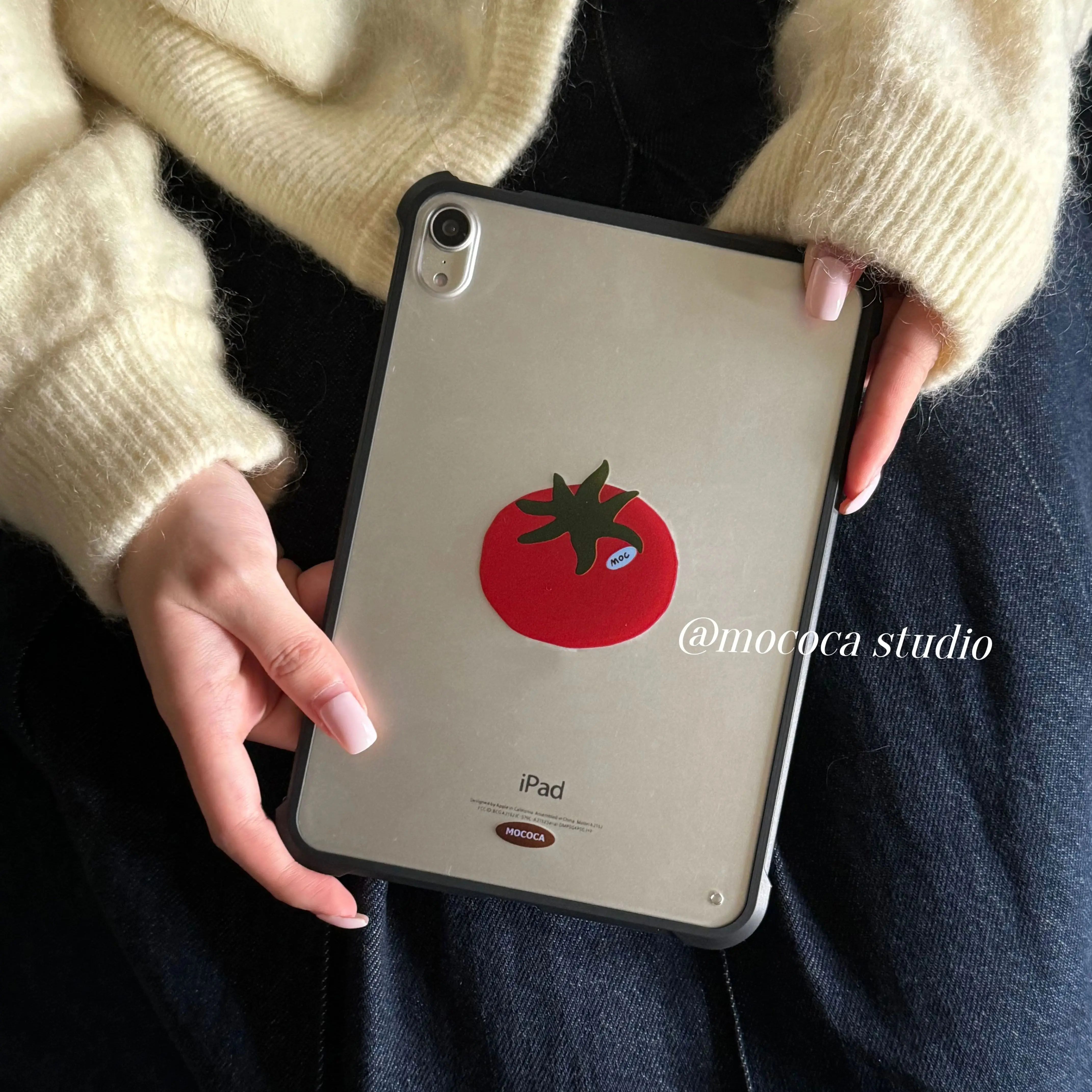 Big Red Tomato Korean Y2K Girl Cover For iPad Pro 13 11th M5 M4 12.9 A16 10 8 7 9th 10th For Ipad Air 11 M2 M3 Mini Tablet Case