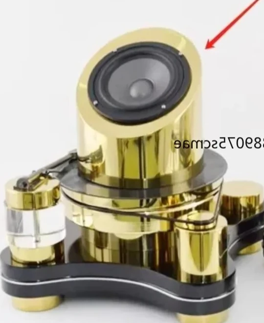 Black Minimalist Stainless Steel Vinyl Record Player Turntable Wood Grain for Home Hotel Club Vintage Music Decoration