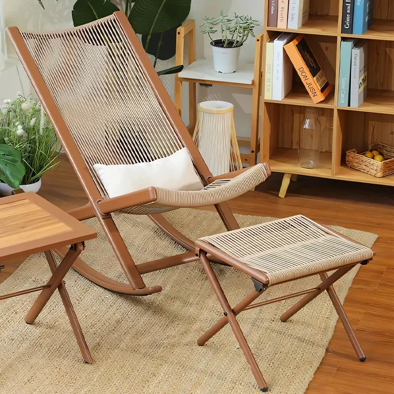 Sofa Lazy Rattan Rocking Chair Lying Adult Balcony Home Leisure Living Room
