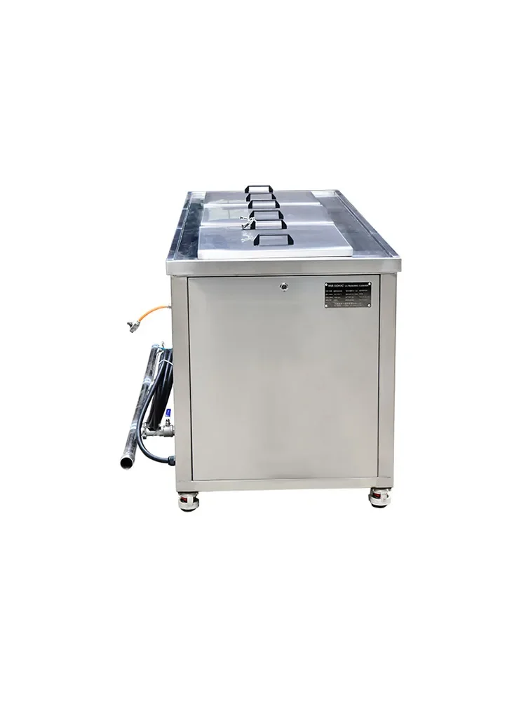 Three-slot ultrasonic cleaning machine, bubbling decontamination and oil removal