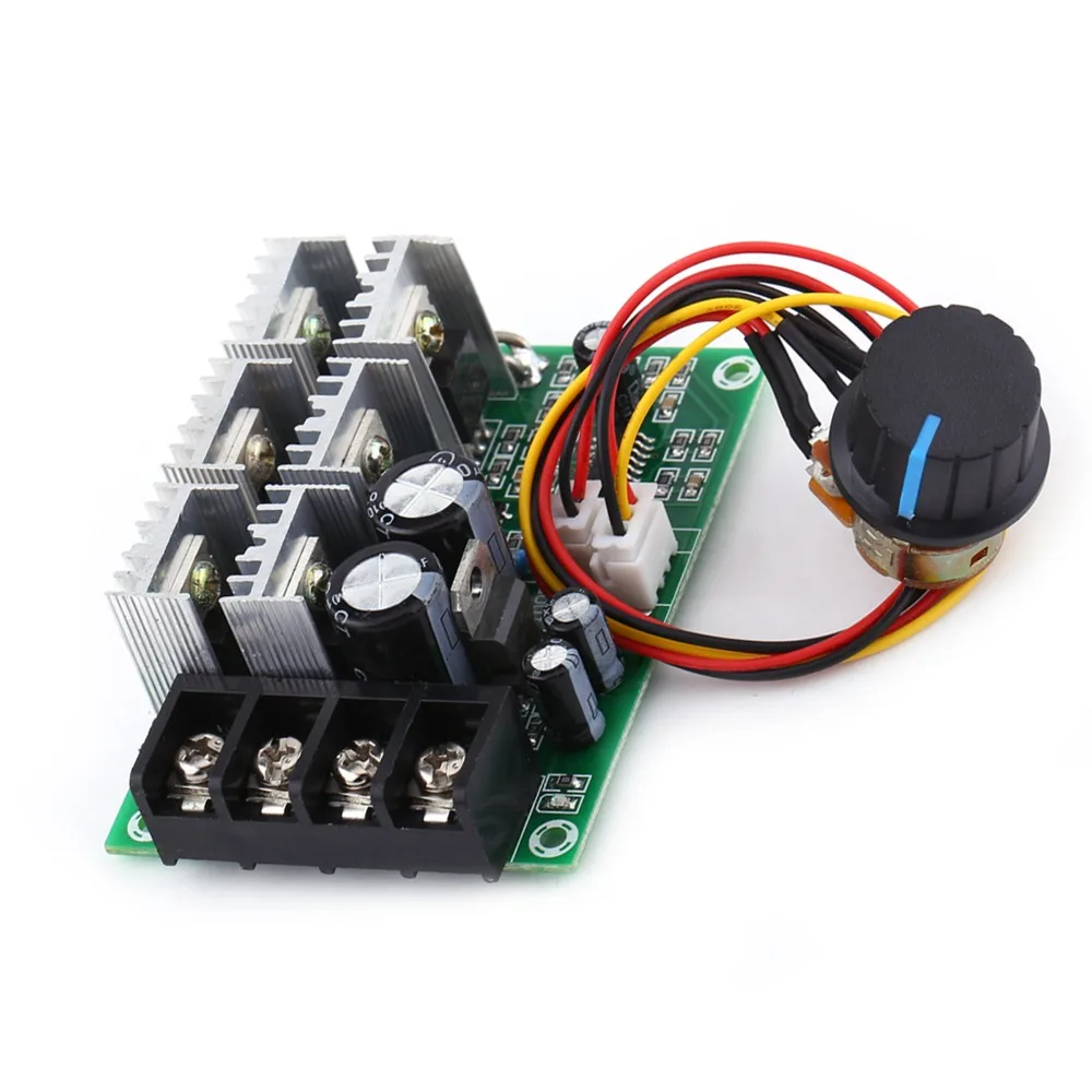 DC10-55V Brush Motor Speed Controller 40A Overload Protection DC Motor Speed Controller Low Voltage Protection