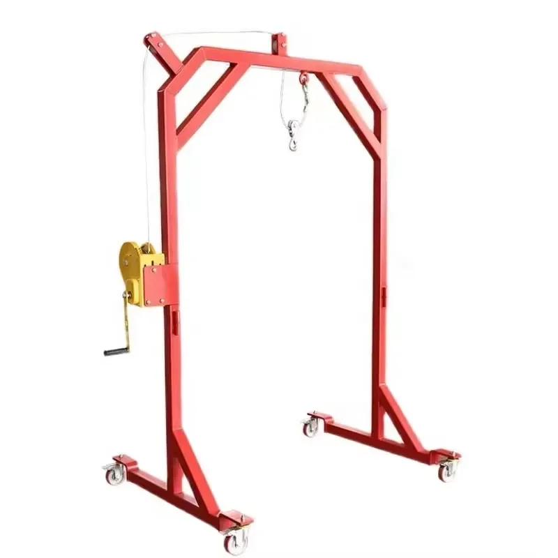 for Small Simple Crane Motorcycle Hoist 800kg Load Manual Gantry for Motorcycle Maintenance Hanger