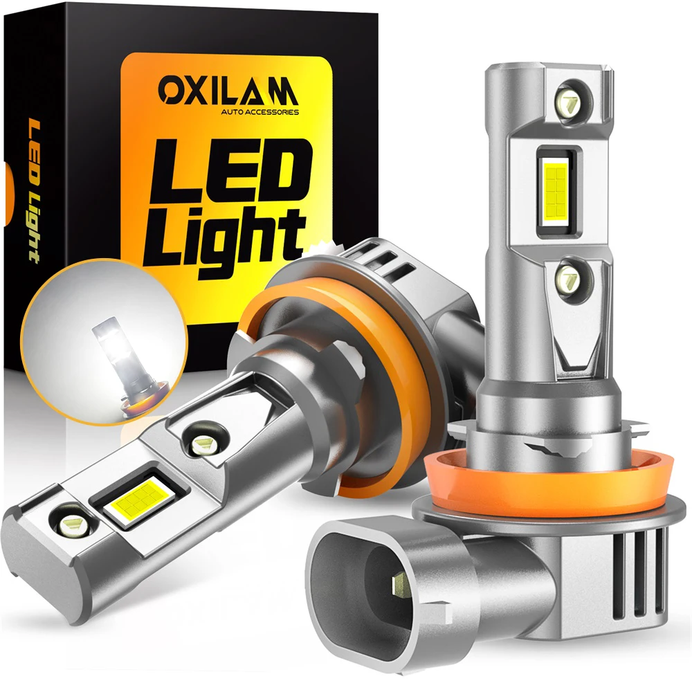 

OXILAM 2X H8 H11 LED Canbus Headlight Bulb No Error 9012 HIR2 9005 9006 HB3 HB4 H9 H16JP CSP LED Headlamp High Power 6500K white