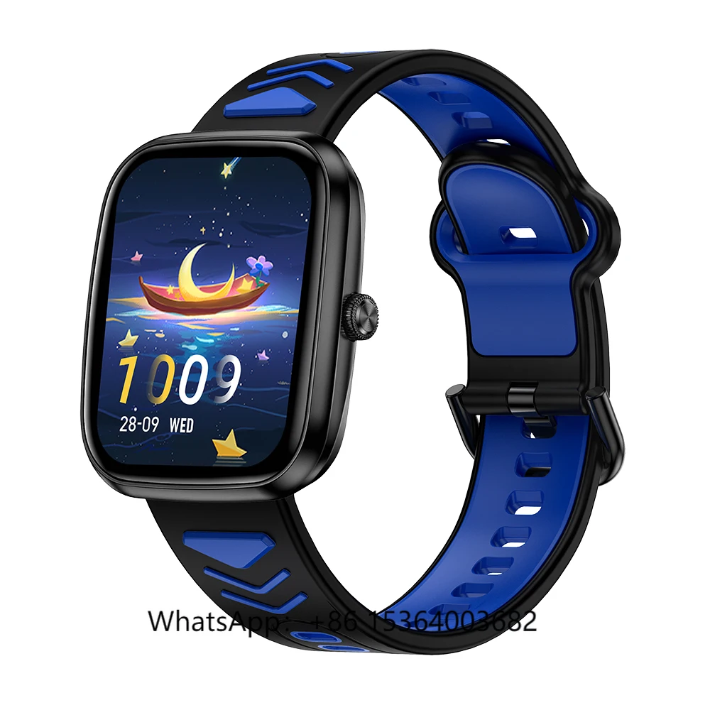 

TJXL-TKYUAN AI Voice Assistant Smartwatch for Teenagers Kids Square Children's Heart Rate Sleep Tracker Call Reminder Remote Con