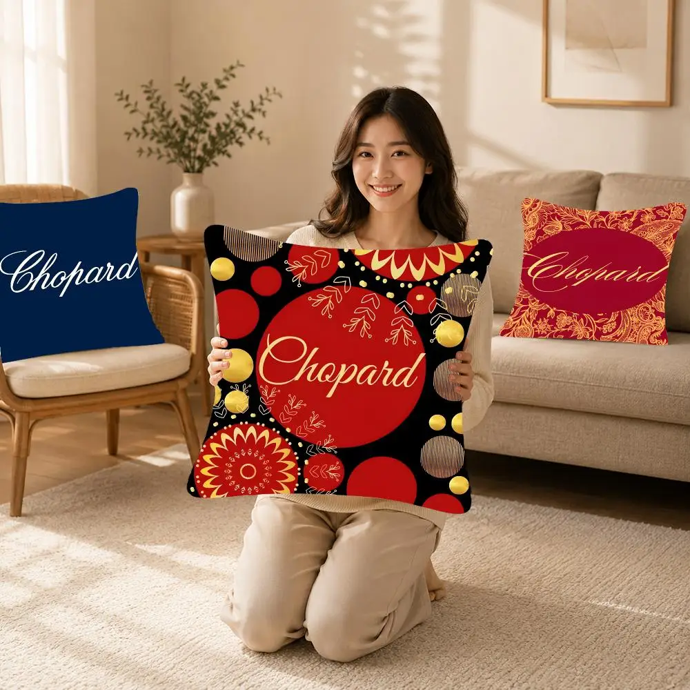 luxury jewelry C-Chopard Cushion Cover College student bedding Industrial Hotel Cafe Fluffy velvet
