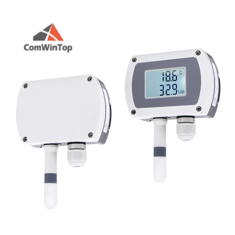 Hot-selling/4-20mA RS485 Wall-mounted Air Temperature Humidity Transmitter Sensor With Display Track Installation
