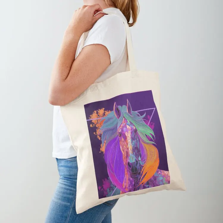 

Back to the 80's Horse Tote Bag Big bag women cute tote bag large size bags Canvas