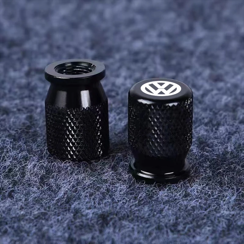 4 قطعة عجلة السيارة الإطارات صمام قبعات الألومنيوم محكم يغطي شارة شعار لشركة فولكس فاجن فولكس فاجن جولف بولو باسات تيجوان توران جيتا