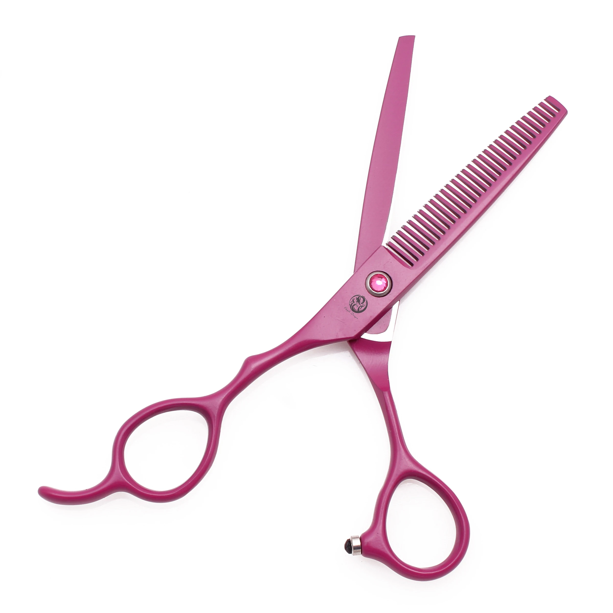 Friseurschere für Linkshänder 5,5" 6" Edelstahl 1 Stück Haarschere Rot Haarschneideschere Friseursalon Ausdünnungsschere Z8001 – Detail 6