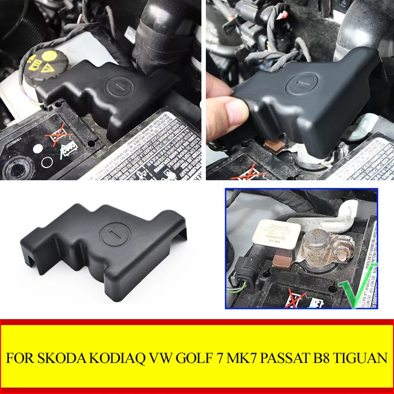 

Car Batteries Negative Electrode Pole Terminal Cover For VW Golf 7 MK7 Passat B8 variant Estate Tiguan Touran MK2 Skoda