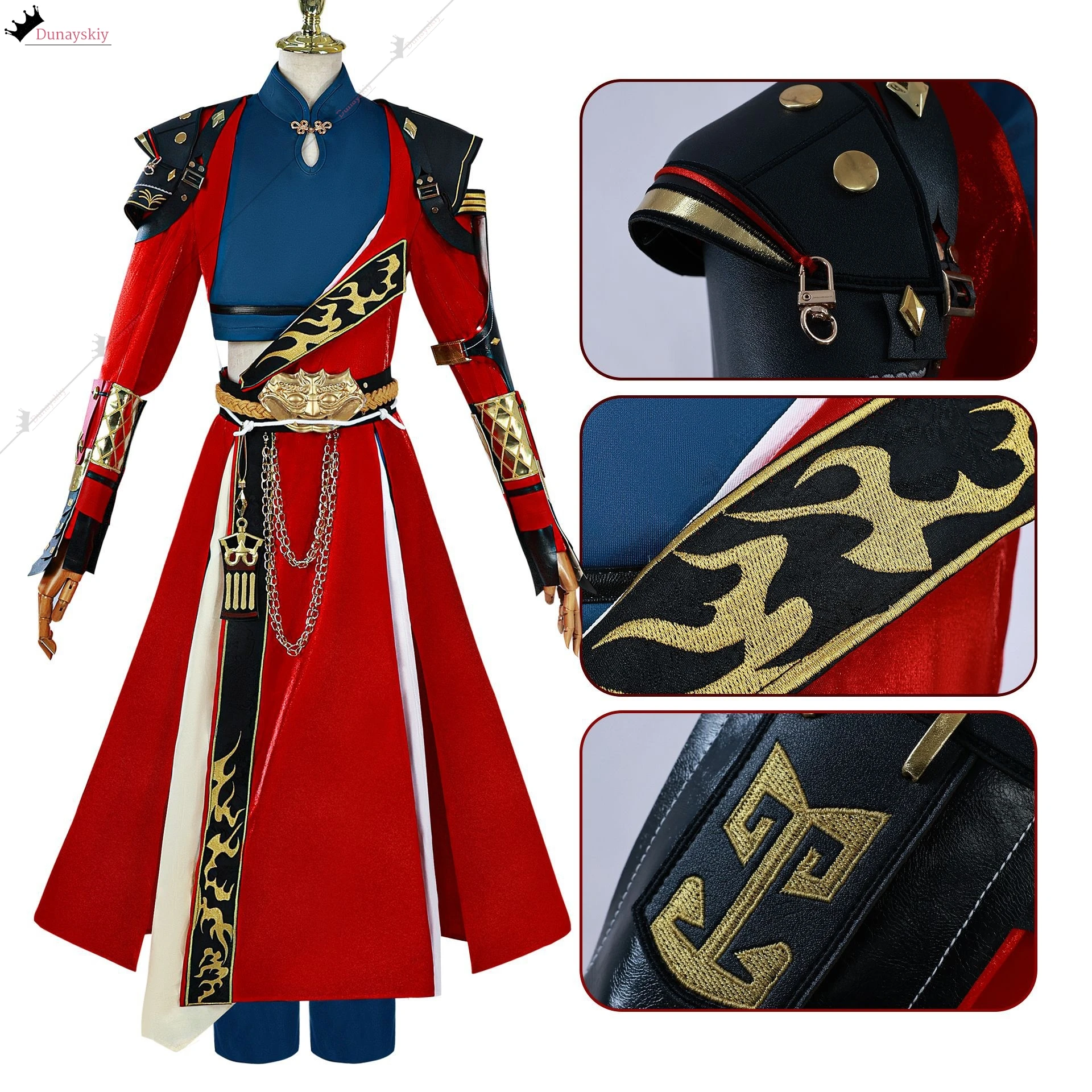 أزياء داي هاو يوان صن سي التأثيرية أزياء هانفو القديمة للجنسين مجموعة شعر مستعار 2025 زي لعب الأدوار لحفلات الهالوين الأنيمي