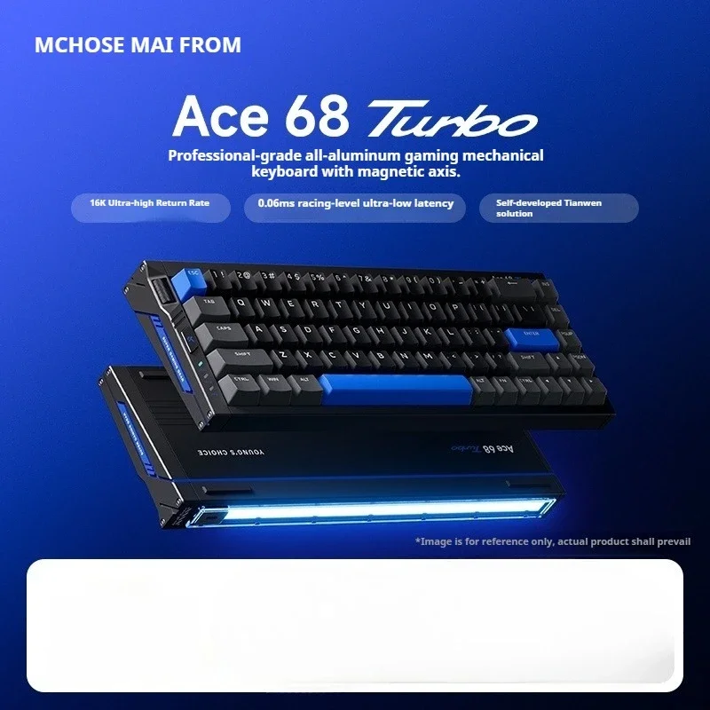 MCHOSE Ace 68 Turbo Magnetic Keyboard 16K 0.06ms Dual Core Chip RGB Aluminium Esports Mechanical Keyboard Gaming Magnetic Axis