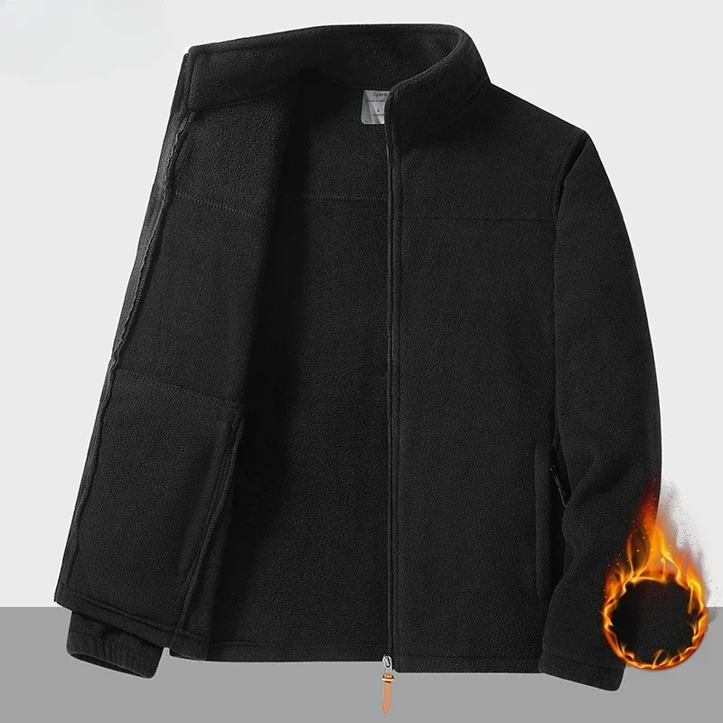 

Plus Size Men's Clothing Soft-shell Fleece Camping Jacket Men's Women's Thick Warm Cardigan Coat Winter Outdoor Windproof Jacket