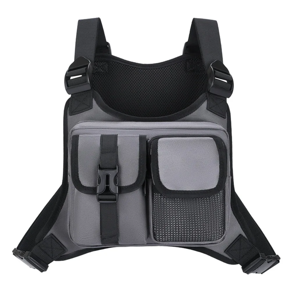 

Anti-Theft Sports Chest Bag Wear-resistant Multi-pocket Running Vest Bag Adjustable Portable Front Chest Pack Outdoor Activities