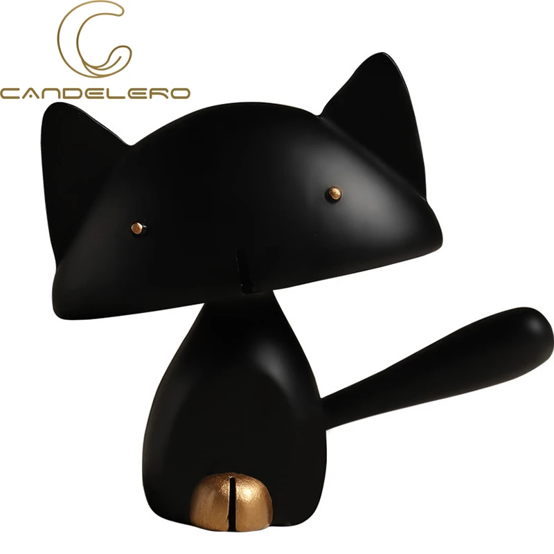 

Animal Statue Decoration Living Room Sculptures Home Decor Modern Desk Ornaments For Home Gold Decorations Table Cute Cat Craft