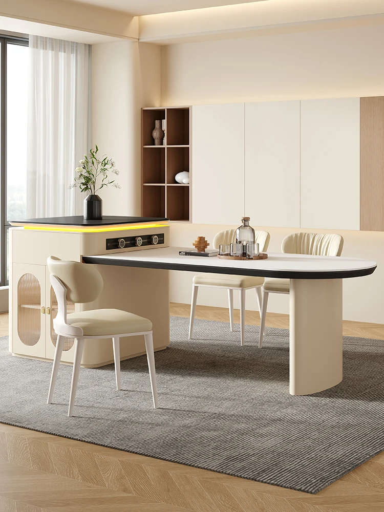 integrated household retractable simple bar, kitchen guide, integrated dining table, dining table, dining table