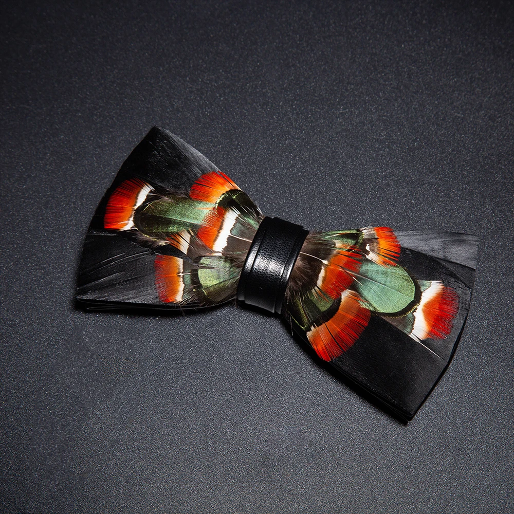 JEMYGINS Neue Design männer Hochzeit Fliege Mode Handgemachte Feder BowTie Geschenk für Geburtstag Party Männer Fliege Anzug Zubehör – Detail 20