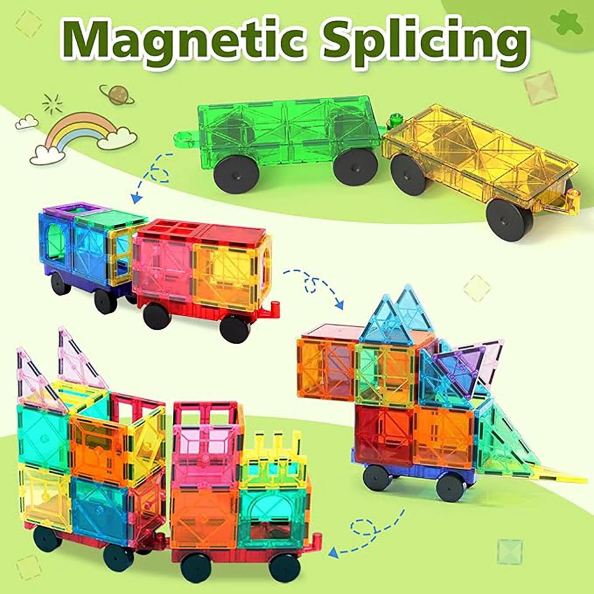 Magnetic Building Blocks Magnetic Force Plate Children's Toys, Creative Toys Architect, Handheld Children's Gifts