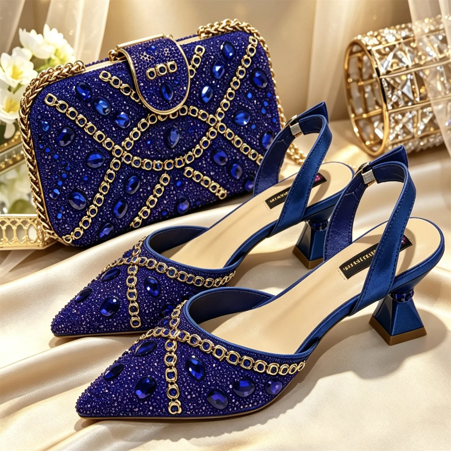 Women Bags For Wedding - Conjunto de Sapatos e Bolsa Elegantes