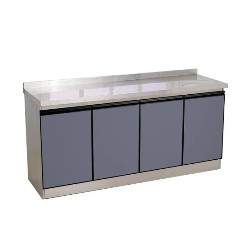 

Stainless Steel Kitchen Cabinet Stove Cabinet Integrated Cabinet Combination Household Storage Cupboard Overall Simple