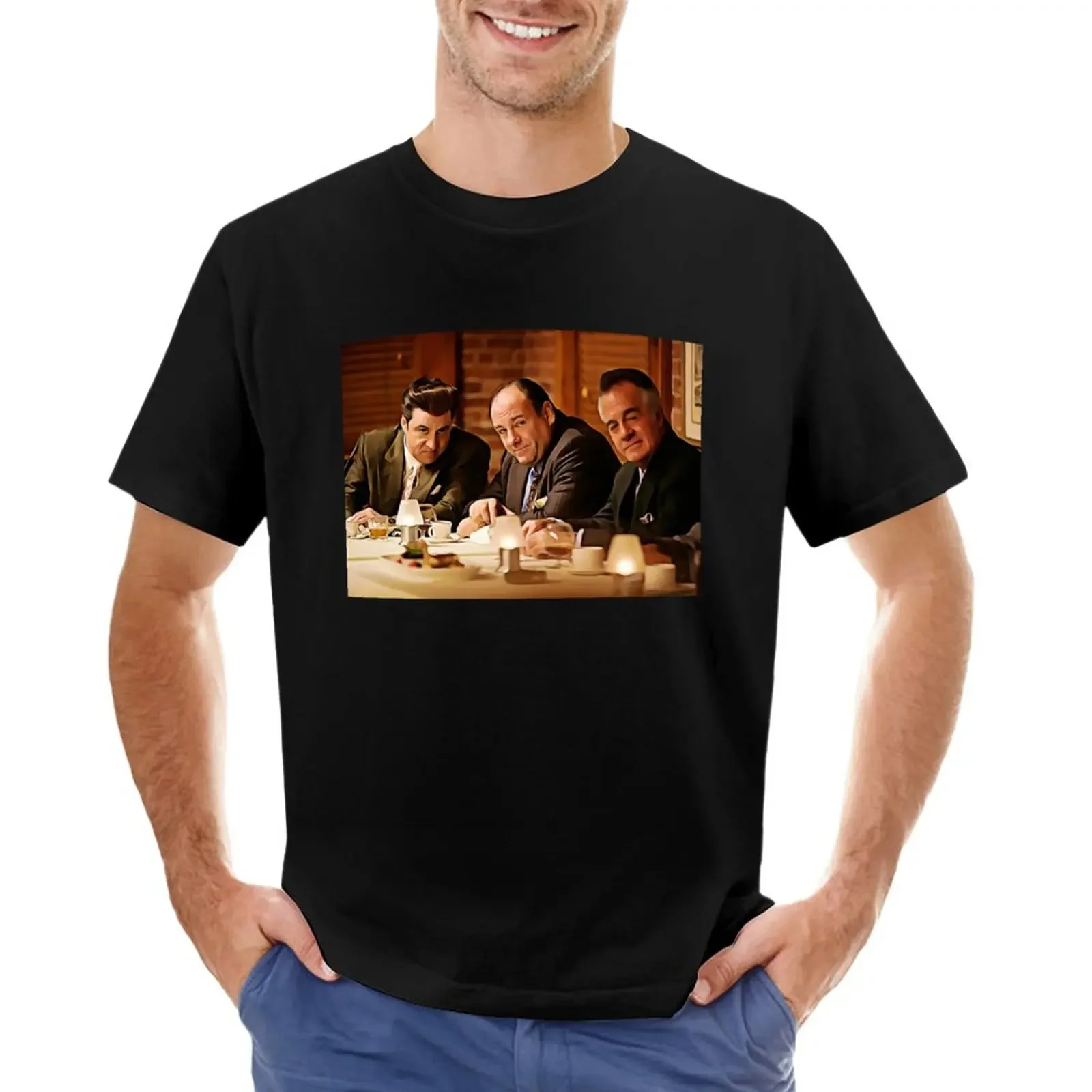 

Vintage Retro The Sopranos Silvio Tony And Paulie Gifts Best Men T-Shirt anime oversized mens cotton t shirts