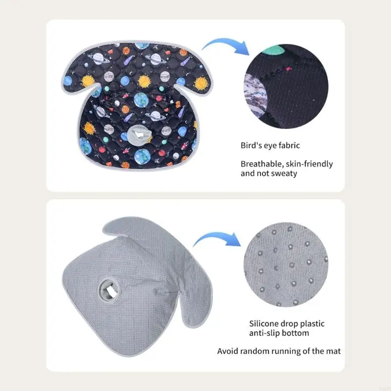 Y88D وسادة حماية لمقعد عربات الأطفال قابلة لإعادة الاستخدام، ناعمة ماصة لاستخدام الرضع أثناء السفر