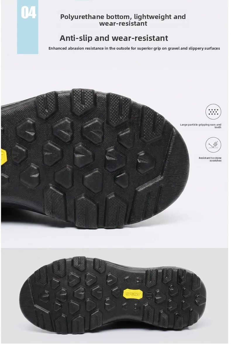 Herren-Freizeitschuhe mit Drehverschluss, Obermaterial aus Kunstleder, dicke, rutschfeste Sohle, wasserdicht, leicht, ideal für den täglichen Gebrauch und zum Spazierengehen im Freien. – Detail 12