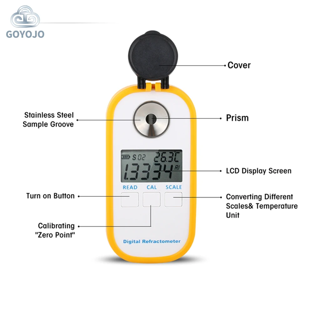 Digital Display Salinity Meter Seawater Specific Gravity Count  Refractive Index Food Soup Concentration