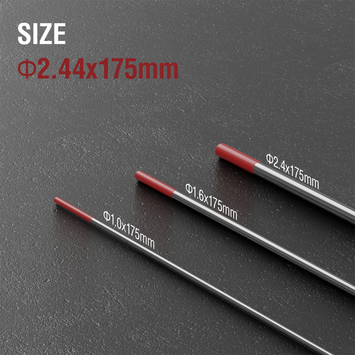 10pcs/lot WT/WL 20 Tungsten Electrode Tungsten Tig Needle/Rod for Tig Welding Machine / Spot welding 175 Red/Blue Tip Tig Rods