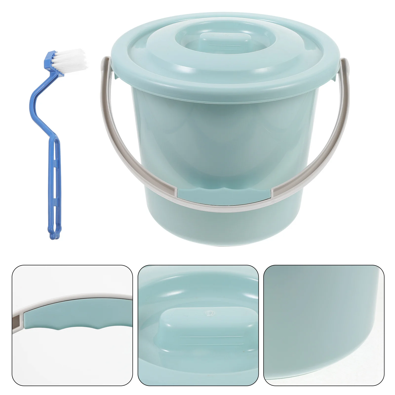

Portable Urinal Chamber Pot With Lid For Elderly Disabled Household Night Use Reusable Plastic Bedpan Compact