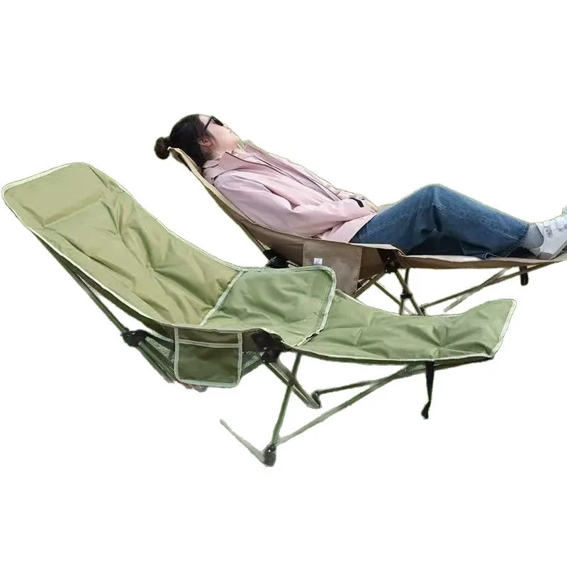 Four-speed Adjustment Moon Office Lunch Break Chair Recliner Simple Folding Chair Three-speed Folding Bed Portable and Simple view 5