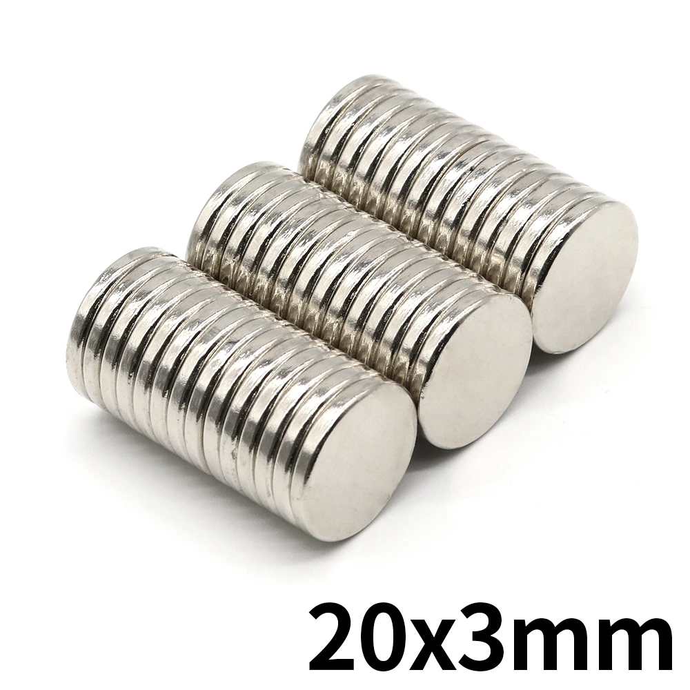 20x3mm Round Super Strong Neodymium Magnet N35 Powerful Magnetic NdfeB Permanent Refrigerator Magnet imanes DIY