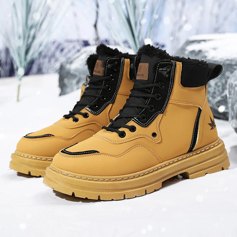 Herren-Schneestiefel, Geeignet für Winterkleidung, Herrenschuhe, Wadenhoch, Komfortables Innenfutter, Stilvolles Obermaterial, Hervorragende Wärme und Tragekomfort – Detail 1