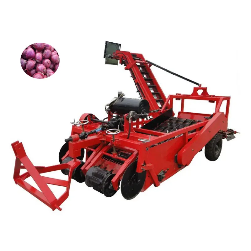 Double Rows Mini Tractor Mounted Onion Cassava Sweet Potato Murphy Carrot Ginger Harvester / Garlic Digger Machine