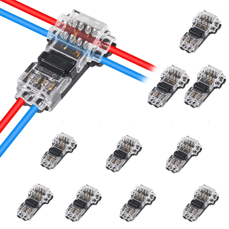 Wire and Cable Snap-In Connectors 2 Pin Way Cable Plug Waterproof Car Electric Wire Snap Connectors Strip Terminal Connection