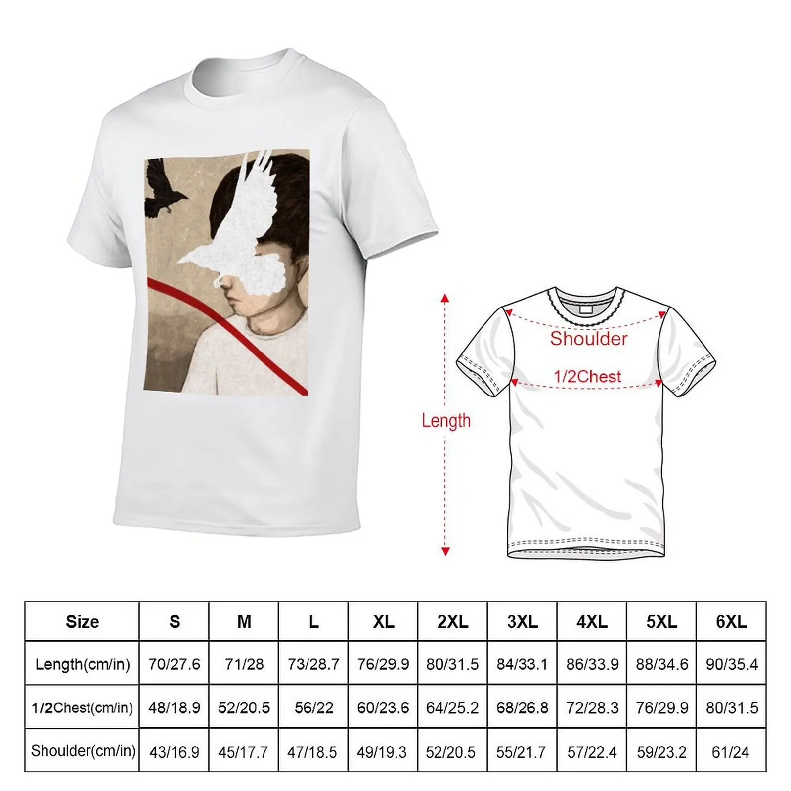 كافكا على الشاطئ التصوير المفاهيمي تي شيرت تي شيرت قطن 100% تي شيرت مصمم تي شيرت