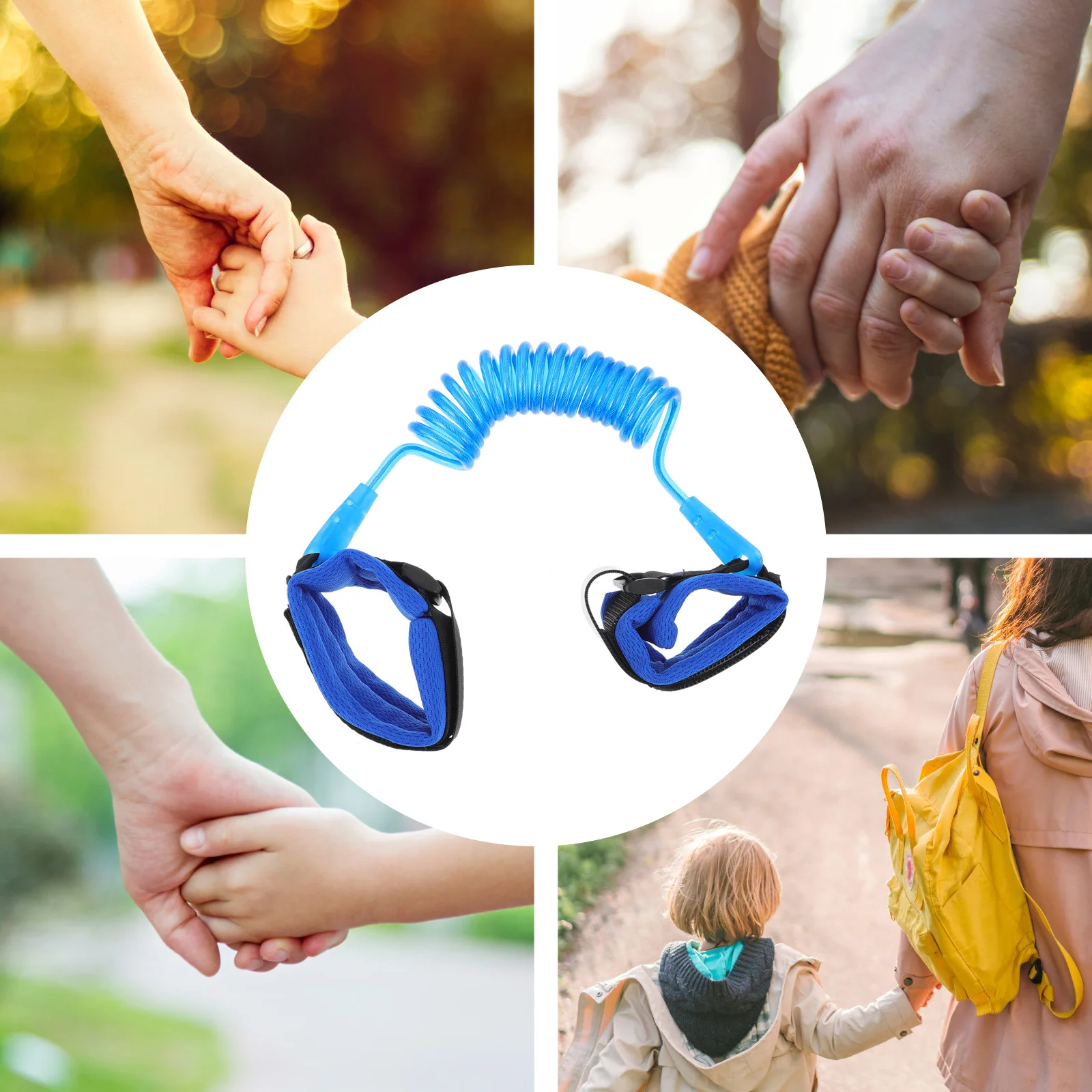 

Elastic Anti Lost Wrist Band for Kids Toddler Child Safety Strap Durable Stretchable Crowded Street Public Places Blue
