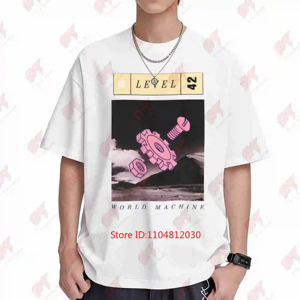 World Machine Album Level 42 Band Short Sleeve Tee 100% Cotton T-Shirt