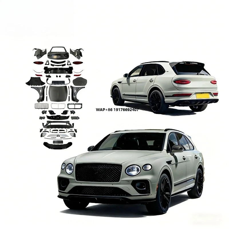 Bodykit For  Bentayga 2016-2020 Facelift to 2022  Style with DRL Light Diffuser Lip Bumper grill High Quality