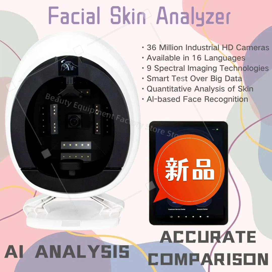 

3D Skin Mirror Skin Analysis Intelligent Mirror Wood Lamp Facial Scanner UV Skin Analyzer Machine Magic Mirror Skin Analyzer